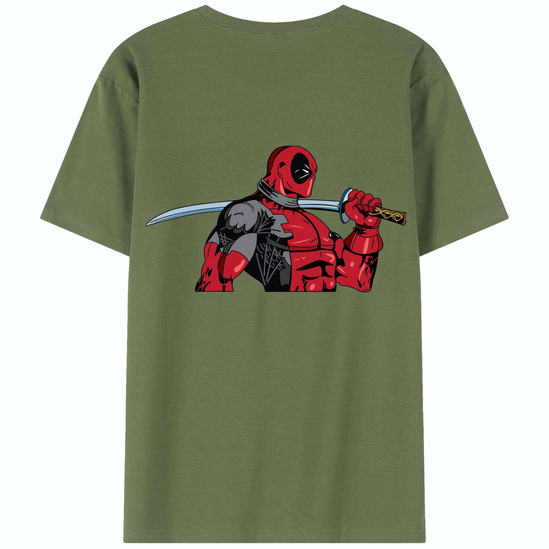 （画像用） Deadpool デッドプール 綿100％半袖Tシャツ（背面プリント）